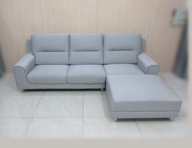 灰色273公分涼感布L型布沙發 三人沙發 客廳沙發 2