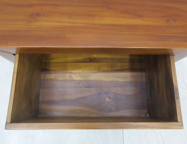 二手床頭櫃 柚木色60公分實木兩抽床邊櫃 抽屜櫃 置物櫃 矮櫃 3