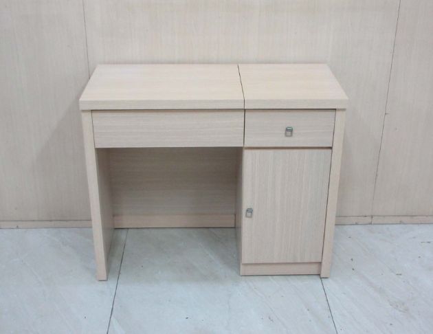 二手化妝台 白橡色91公分兩門一抽梳妝台 上掀鏡台 化妝桌