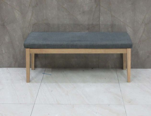 二手穿鞋椅 原木色107公分灰布長椅 長凳 換鞋凳 長椅 椅子