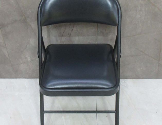 新品庫存出清 黑色42公分皮面折合椅 會議椅 洽談椅 椅子 2