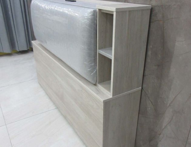 庫存新品出清 灰橡色153公分一門收納床頭櫃 5尺雙人床頭箱 5