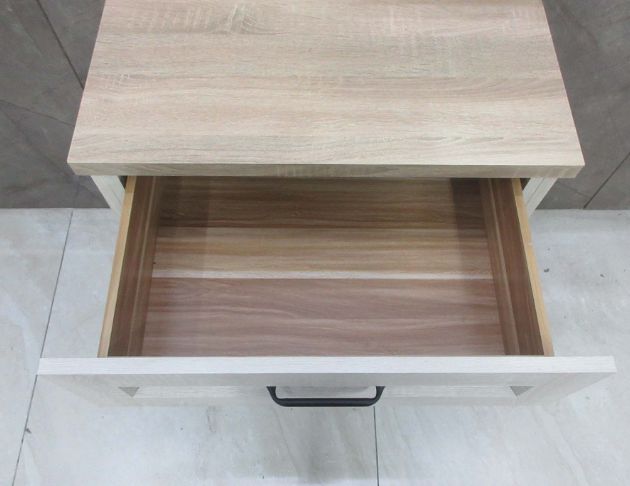 庫存新品出清 白橡木色60公分三門一抽化妝桌 梳妝桌椅 化妝台 3