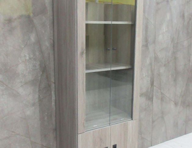 庫存新品出清 灰橡色60公分四門展示櫃 高低櫃 公仔櫃 酒櫃 3