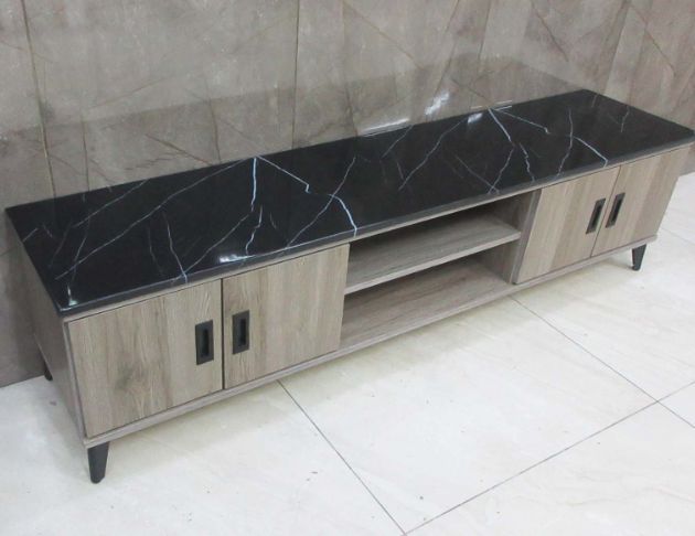 庫存新品出清 灰橡色181公分石面四門電視櫃 TV櫃 置物長櫃 4