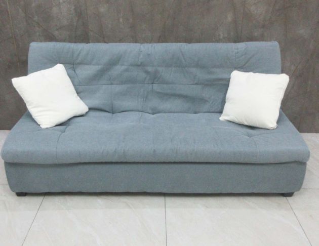 庫存新品出清 灰藍色193公分麻布沙發床 多功能沙發 懶人沙發