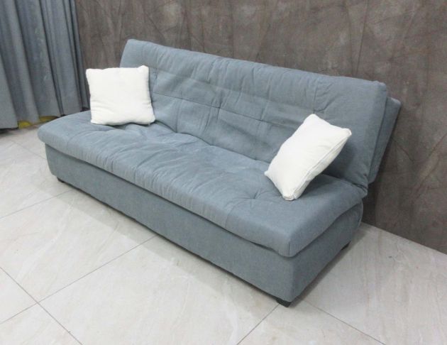 庫存新品出清 灰藍色193公分麻布沙發床 多功能沙發 懶人沙發 5