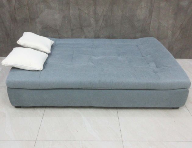 庫存新品出清 灰藍色193公分麻布沙發床 多功能沙發 懶人沙發 2