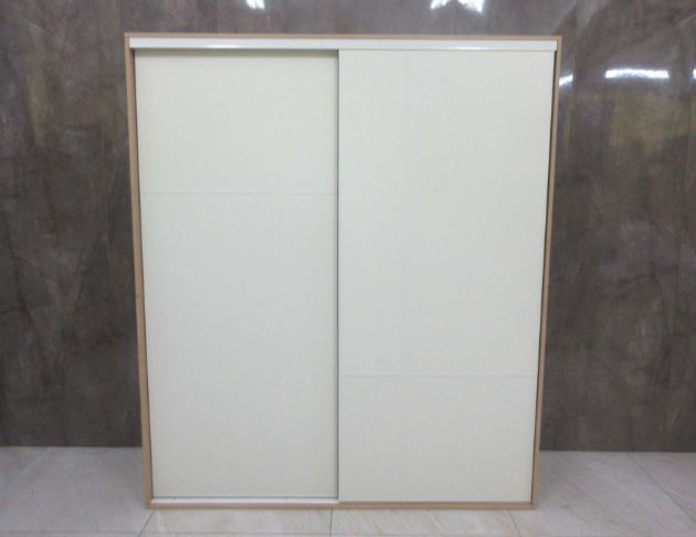 二手衣櫥 原木白177公分兩門兩抽衣櫃 滑門衣櫃 衣物收納