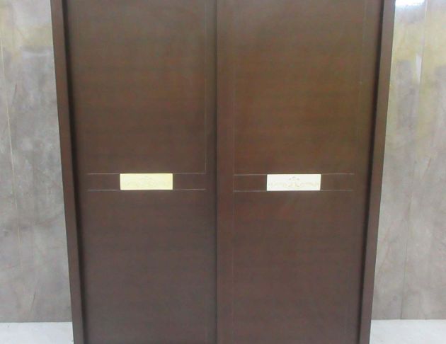 二手衣櫥 胡桃色150公分兩門三抽衣櫃 衣物收納 5尺滑門衣櫃