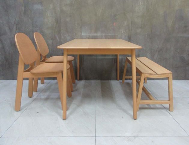 二手餐桌椅 有情門135公分一桌三椅 實木餐桌 餐椅 廚房桌椅