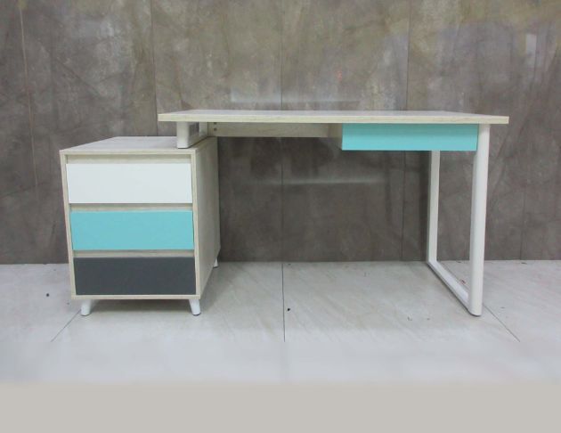 庫存新品出清 淺橡木色120公分北歐風四抽書桌 電腦桌 辦公桌