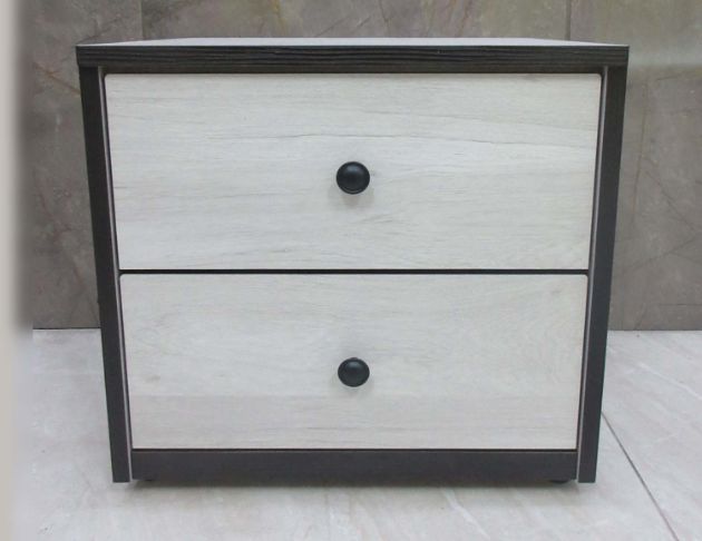 庫存新品出清 白橡木色47公分兩抽床頭櫃 床邊櫃 抽屜櫃 矮櫃