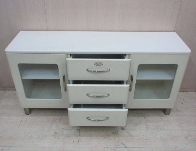 二手餐櫥櫃 白色150公分兩門三抽餐櫃 電器櫃 碗盤置物櫃 3