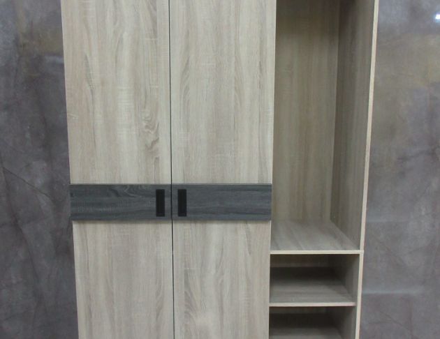 二手衣櫥 梧桐色118公分兩門衣櫃 衣物收納櫃 套房衣櫃