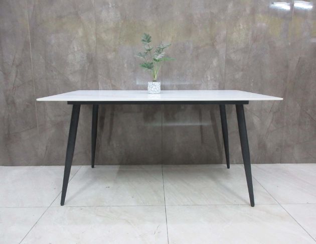 二手餐桌 白色150公分岩板用餐桌 洽談桌 吃飯桌 廚房餐桌