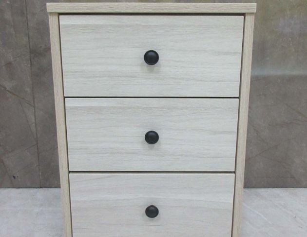 庫存新品出清 淺橡色40公分三抽床邊櫃 收納櫃 抽屜櫃 矮櫃