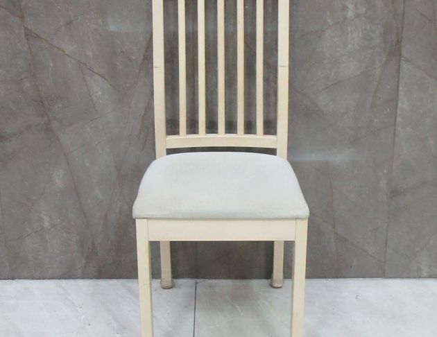二手餐桌椅 乳白色44公分靠背餐椅 休閒椅 洽談椅 椅子