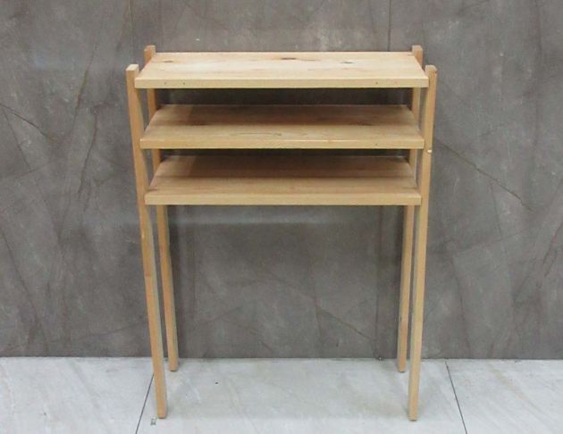 二手層架 原木色64公分開放式置物架 玩具箱 收納櫃 置物櫃