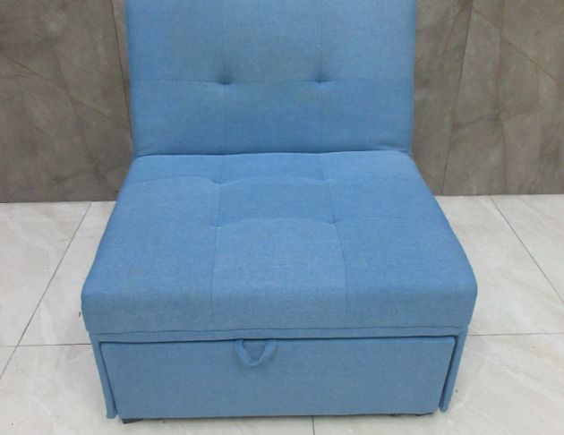 二手沙發 藍色80公分單人沙發床 多功能沙發 沙發椅 懶人椅