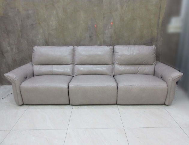 二手沙發 灰色300公分三人電動皮沙發 懶人沙發 客廳沙發