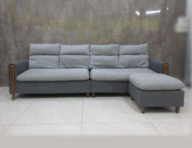 二手沙發 灰色270公分四人L型布沙發 客廳沙發 休閒沙發椅