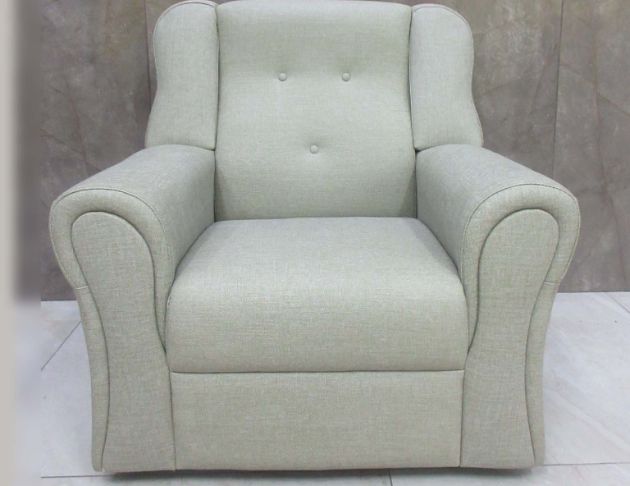 庫存新品出清 灰綠色90公分貓抓皮單人沙發 單人椅 沙發椅