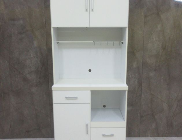 二手餐廚櫃 白色81分三門三抽餐櫃 碗盤收納櫃 電器櫃 置物櫃