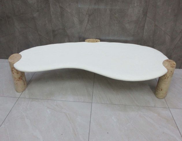 二手茶几 米白色174公分造型沙發桌 客廳桌 矮桌 茶几 桌子