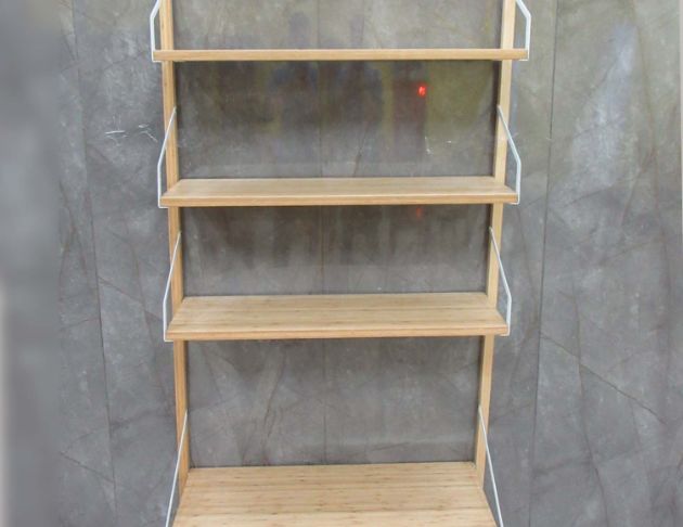 二手置物架 原木色87公分壁掛式兩抽展示架 層架 花架 收納架