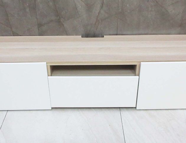 二手電視櫃 原木白180公分三抽TV櫃 客廳收納長櫃 視聽櫃