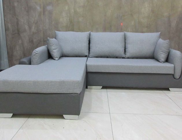 庫存新品出清 灰色236公分貓抓皮L型沙發 休閒沙發 客廳沙發