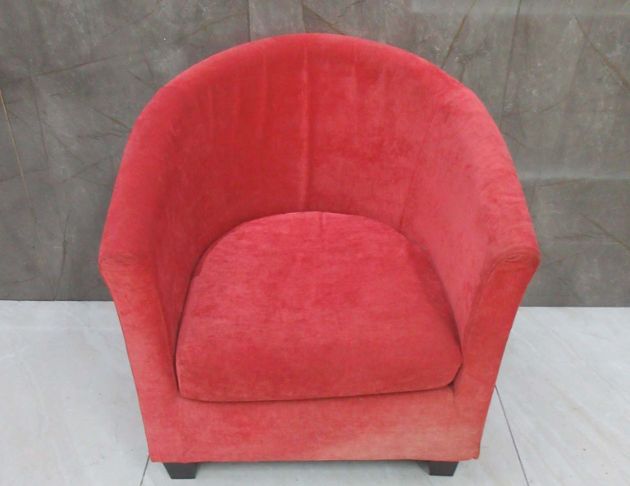 二手沙發 紅色74公分單人布沙發 休閒沙發 客廳沙發 單人椅