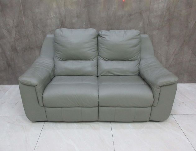 二手沙發 灰色150公分半牛皮沙發 客廳沙發 雙人沙發 沙發椅