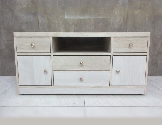 庫存新品出清 淺橡色120公分四門八抽茶几 沙發邊桌 客廳桌