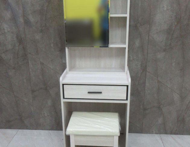 庫存新品出清 白梧桐色60公分一門一化妝台 梳妝桌椅 鏡台組