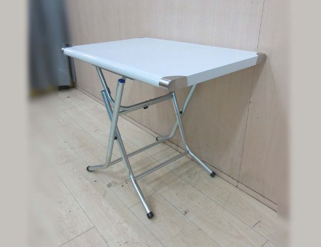 庫存新品出清 銀色56公分白鐵桌 不銹鋼桌 萬用桌 折合桌 4