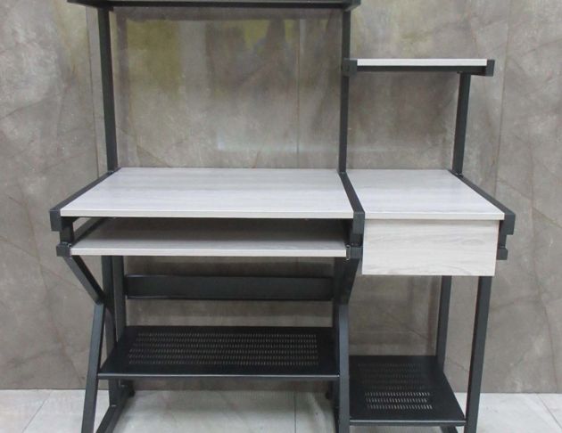 新品庫存出清 灰橡色102公分兩抽電腦桌 簡易型書桌 辦公桌