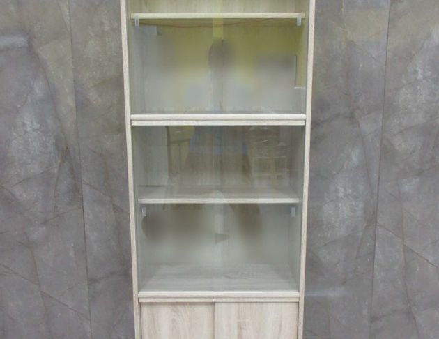 庫存新品出清 木紋色60公分六門書櫃 玻璃書櫃 展示櫃 櫥櫃