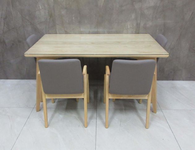 二手餐桌 原木色153公分一桌四椅 廚房餐桌椅 用餐桌 椅子