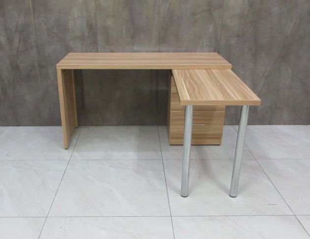 二手書桌 橡木色146公分三抽多功能L型書桌 辦公桌 電腦桌