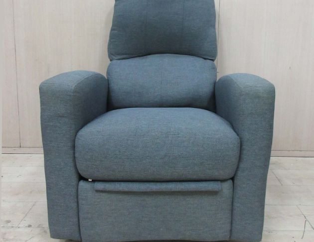 二手沙發 灰色78公分單人布沙發 手動可躺單人椅 休閒沙發