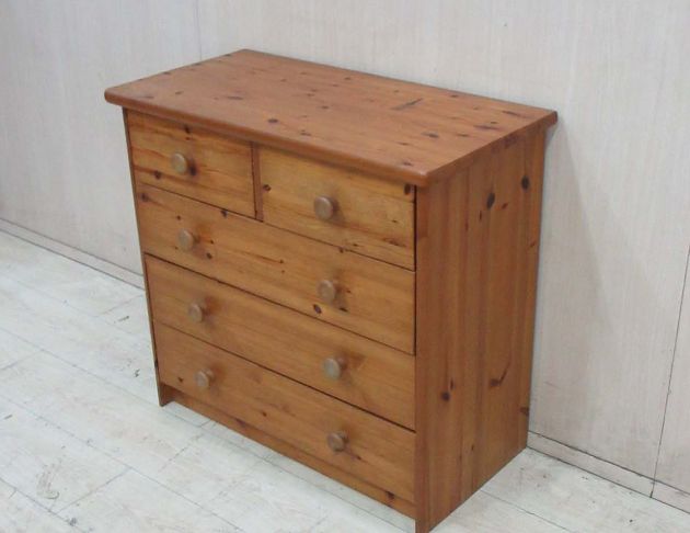 二手斗櫃 松木色80公分五抽置物櫃 五斗櫃 收納櫃 抽屜櫃 5