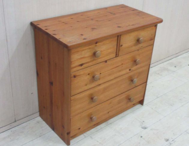 二手斗櫃 松木色80公分五抽置物櫃 五斗櫃 收納櫃 抽屜櫃 4