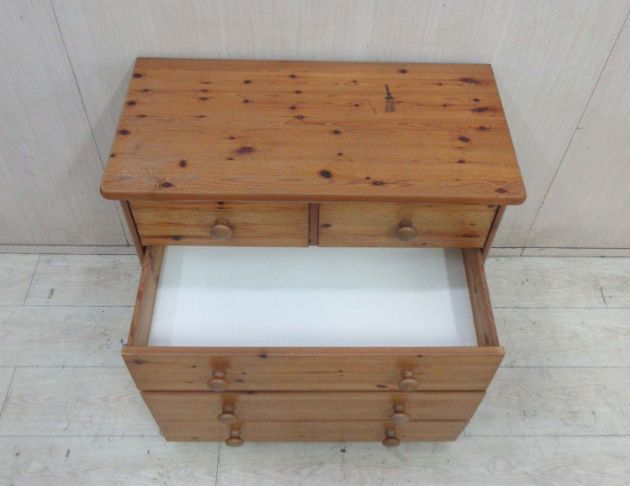 二手斗櫃 松木色80公分五抽置物櫃 五斗櫃 收納櫃 抽屜櫃 3