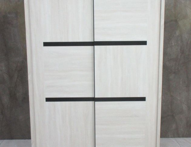 二手衣櫥 白梧桐色150公分兩抽一抽衣櫃 衣物收納 滑門衣櫃