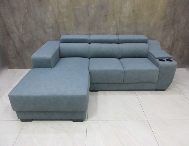 二手沙發 藍色230公分三人L型布沙發 懶人沙發 休閒沙發椅