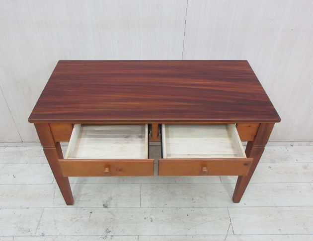 二手書桌 柚木色120公分實木兩抽電腦桌 寫字桌 辦公桌 桌子 2