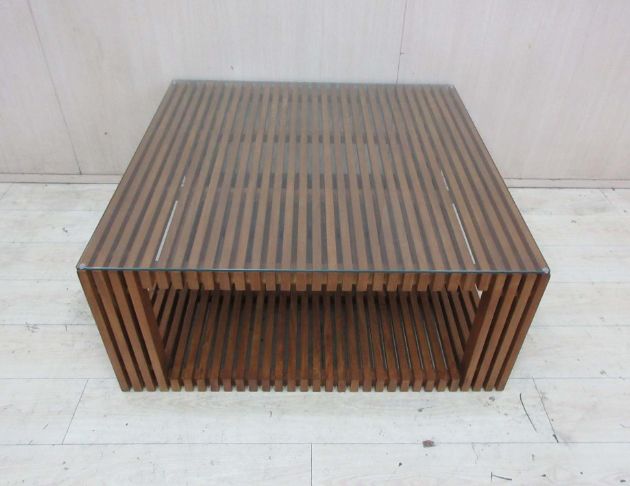 二手茶几 柚木色100公分實木方形沙發桌 客廳桌 矮桌 造型桌 2