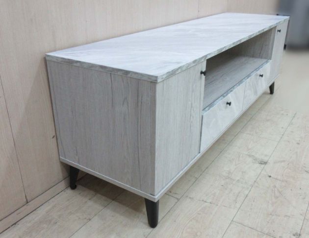 庫存新品出清 白橡木色150公分北歐風兩門兩抽電視櫃 客廳長櫃 3